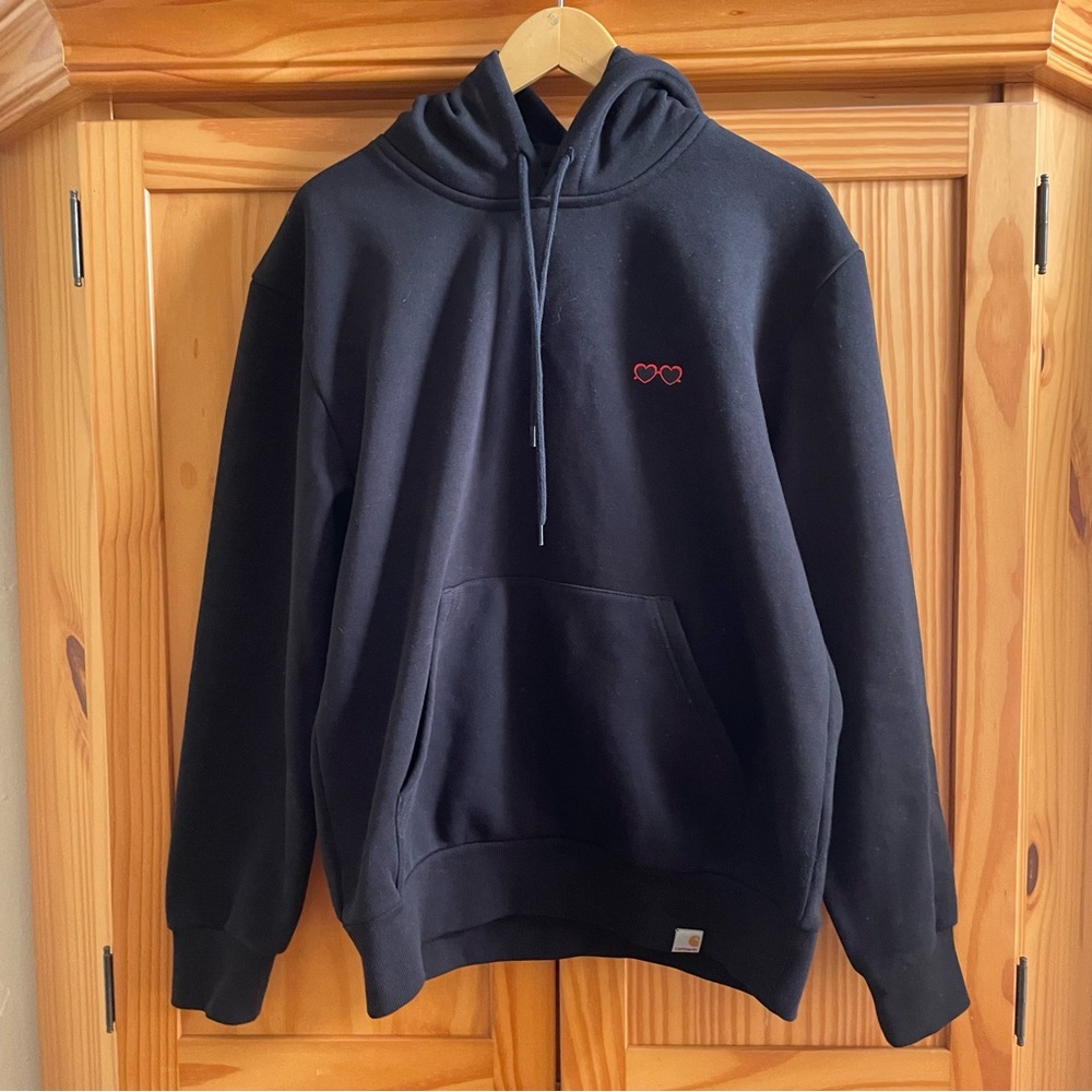 Carhartt WIP Work in Progress Embroidered Heart Sunglasses Hoodie Sweatshirt